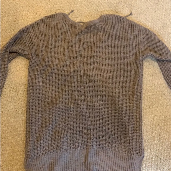 Brown lace up sweater - Picture 3 of 3